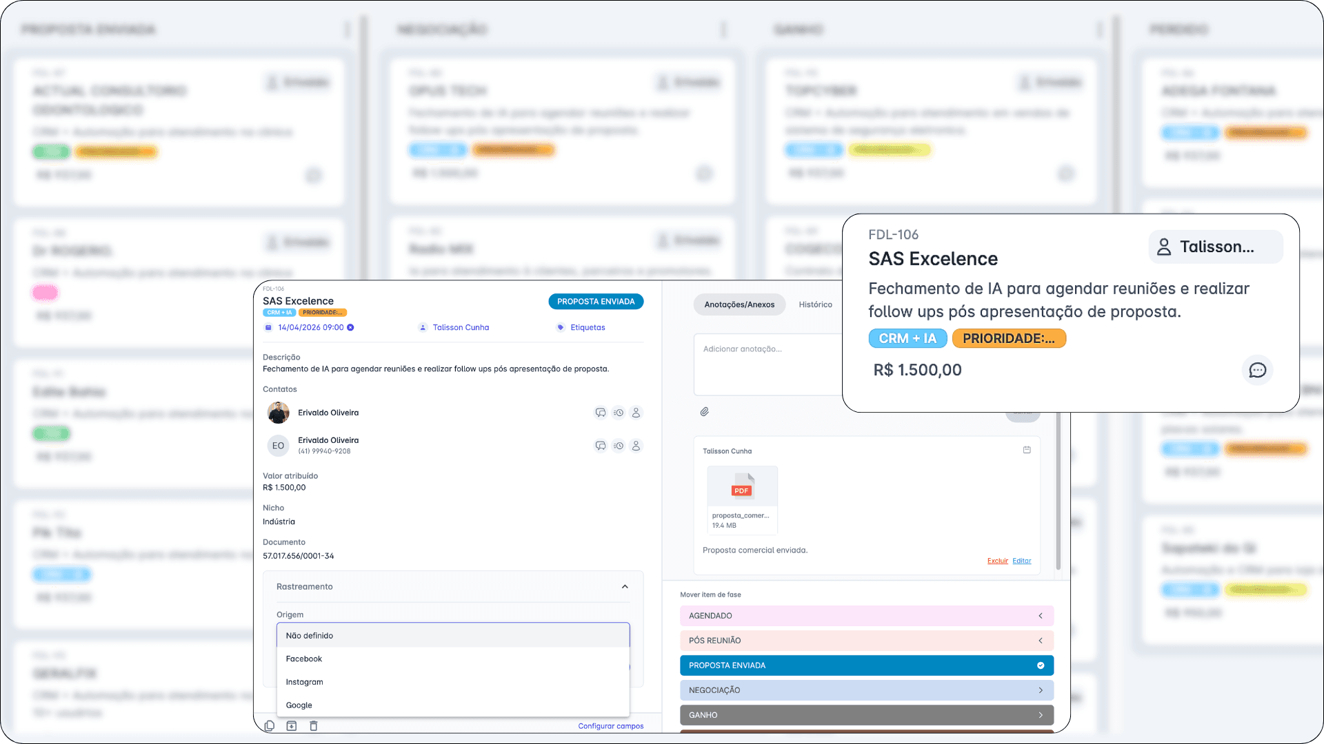 Pipeline Kanban — SAS Excelence
